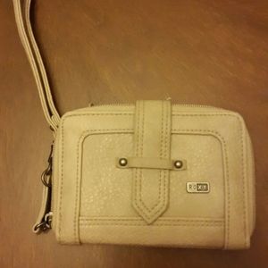 New light gray roxy wallet